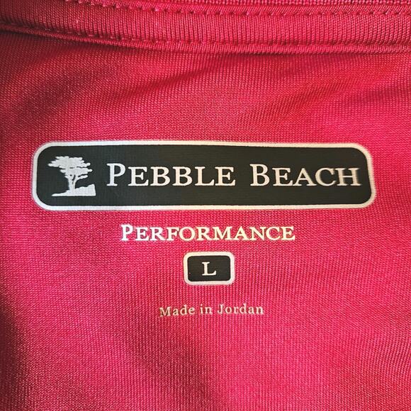 Pebble Beach Performance Golf Shirt Red Men's Large - Picture 4 of 6